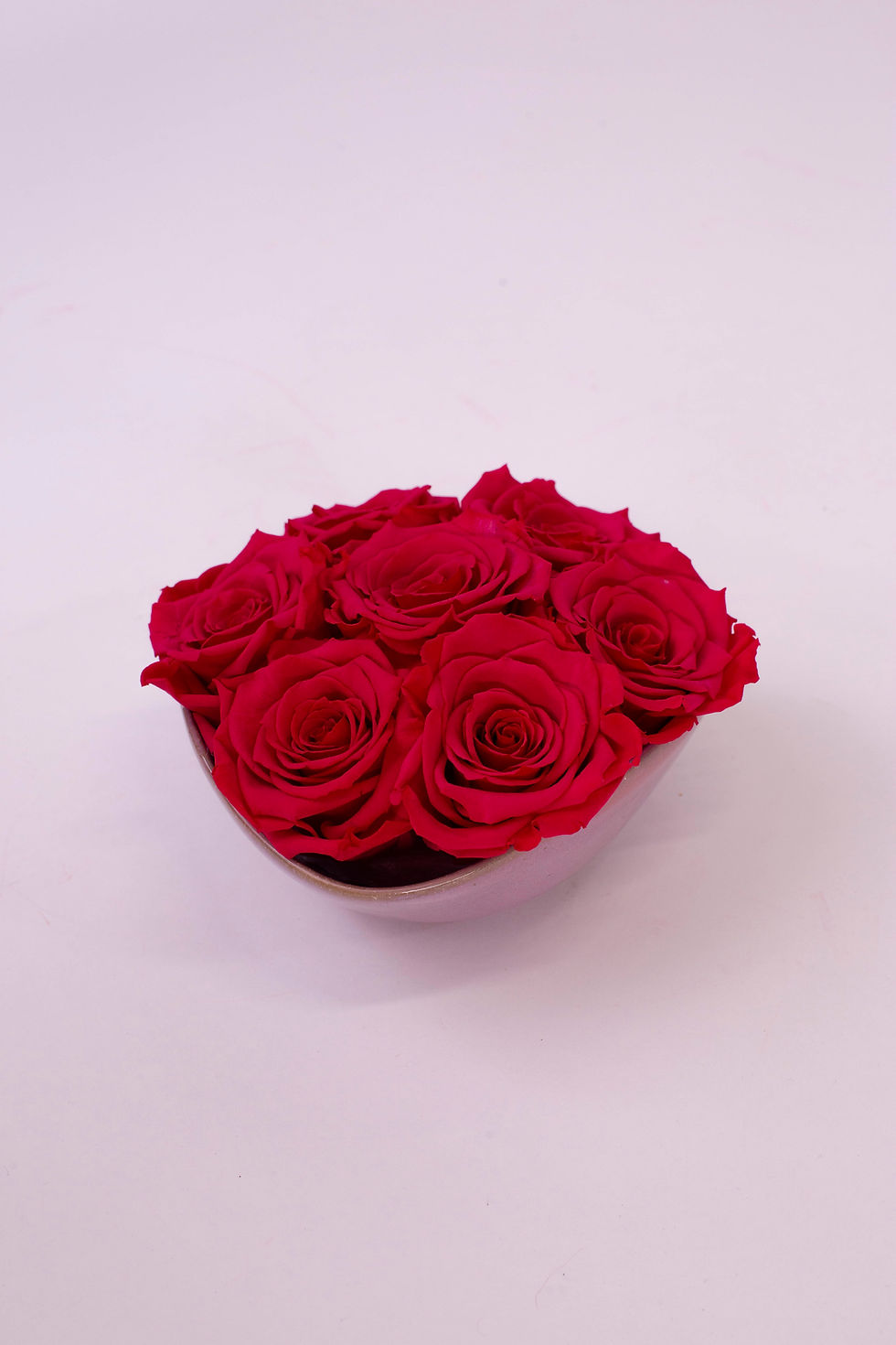 Miniatura: Arranjo em cerâmica com rosas preservadas Le Bowl