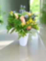 Peach Cottage Garden in a re-usable ceramic vase