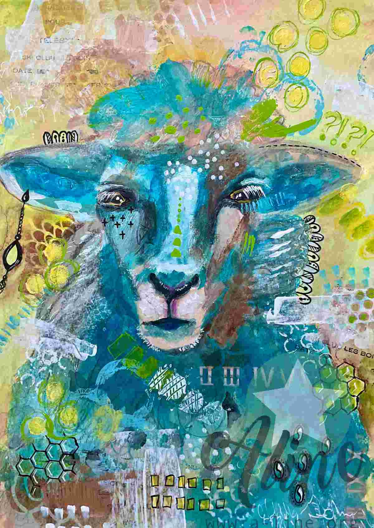 Kunstdruck "Schaf" A5 oder A4