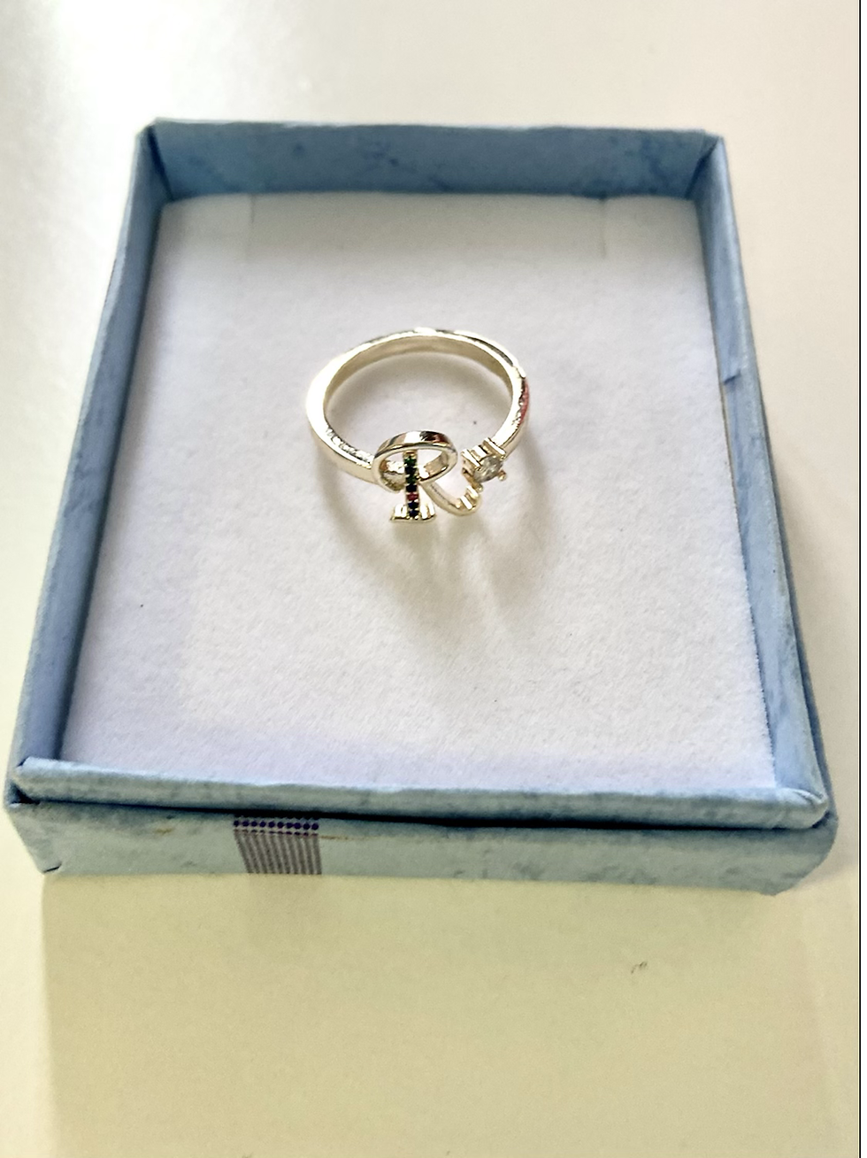 Thumbnail: Gold Plated Initial ring “R”