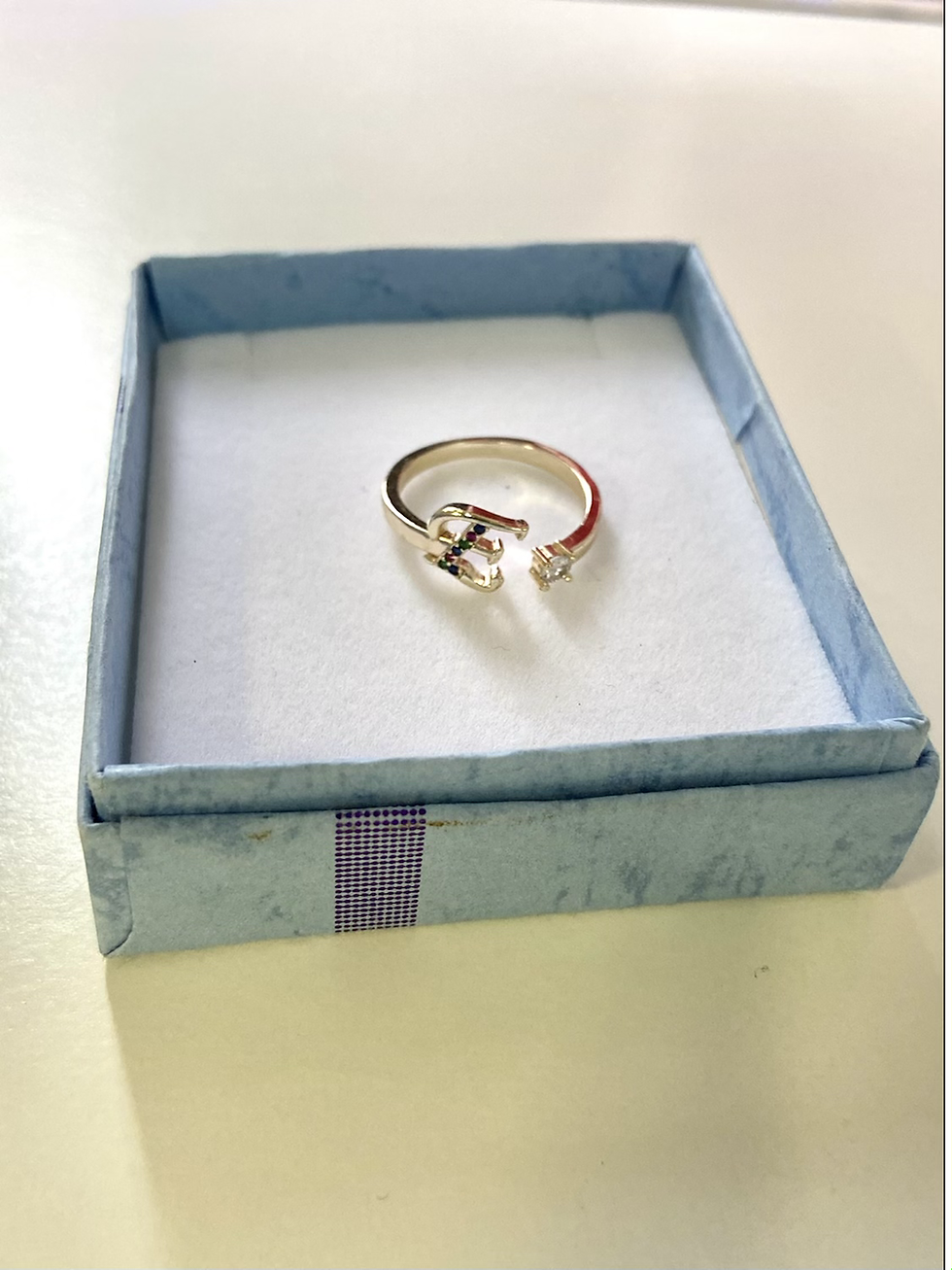 Thumbnail: Gold Plated Initials Ring “E”