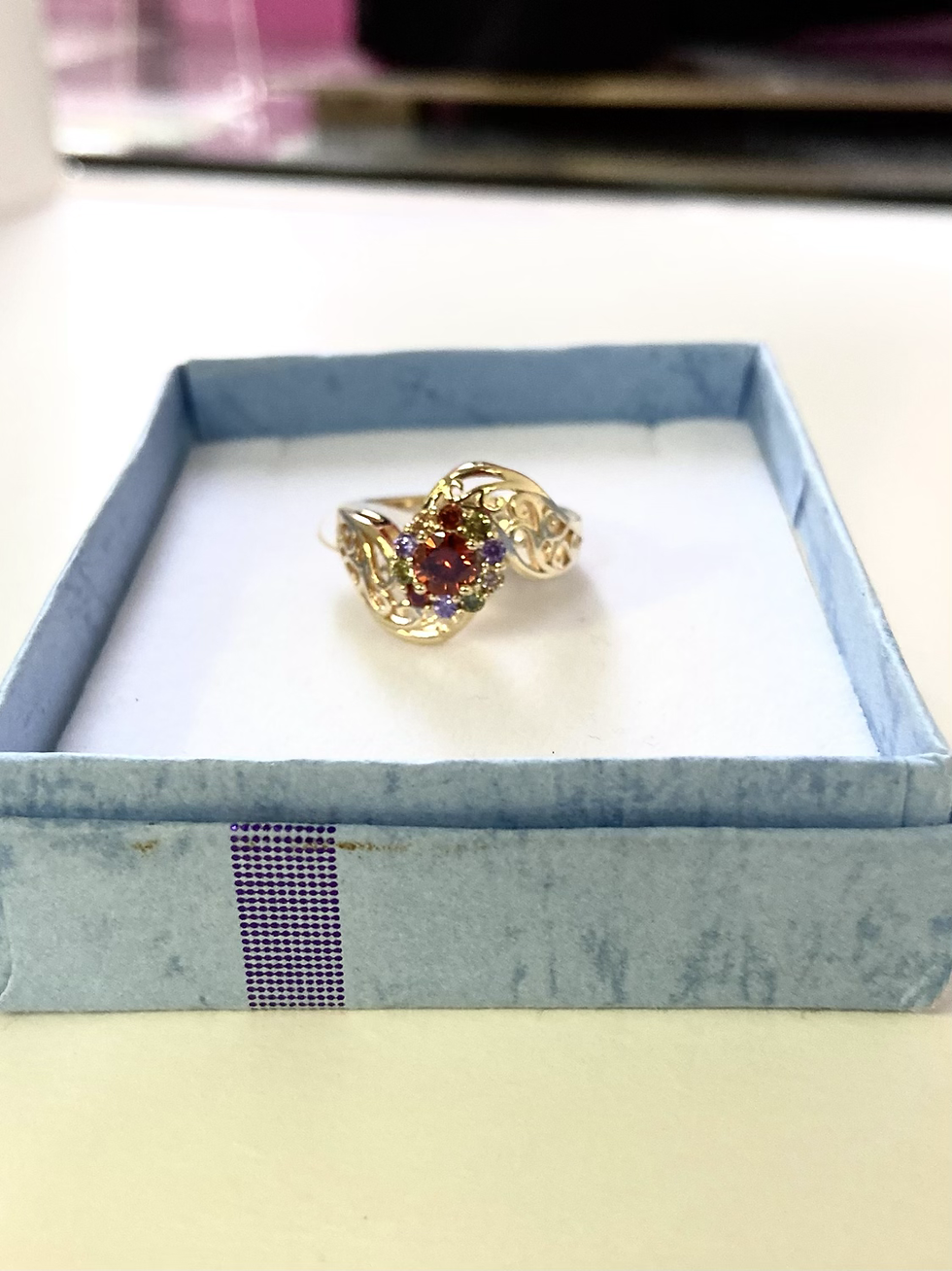 Thumbnail: Gold Plated Jewel Ring 