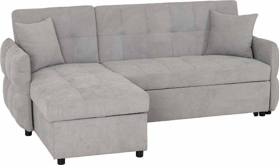 Thumbnail: Charlotte Corner Sofa Bed - Silver Grey