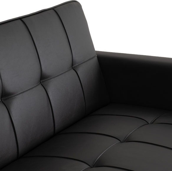 Thumbnail: Astley Dark Black faux Sofa Bed