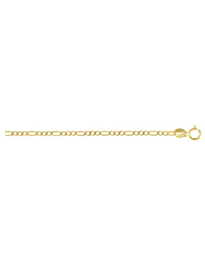 Cadena de Oro Fígaro 40 3×1 Rombo 14 k DH joyería Los dos hermanos