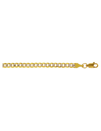 Cadena de Oro 14 k Cubana Americana 100 Pavé DH joyería Los dos hermanos