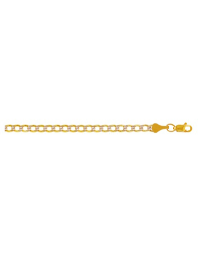 Cadena de Oro 14 k Cubana Americana 80 Pavé DH joyería Los dos hermanos