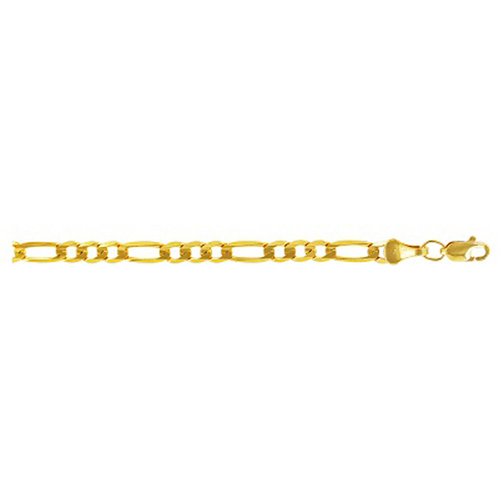 Cadena de Oro 14 k Fígaro 100 3×1 Ligera DH joyería Los dos hermanos