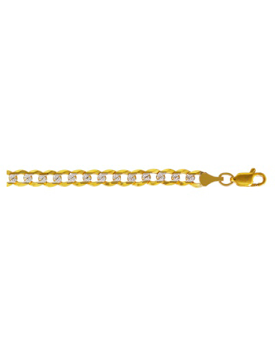 Cadena de Oro 14 k Cubana Americana 120 Pavé DH joyería Los dos hermanos