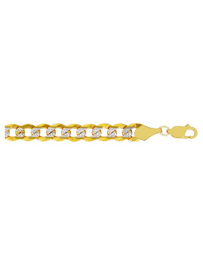 Cadena de Oro 14 k Cubana Americana 180 Pavé DH joyería Los dos hermanos