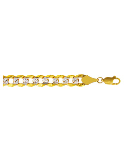 Cadena de Oro 14 k Cubana Americana 200 Pavé DH joyería Los dos hermanos