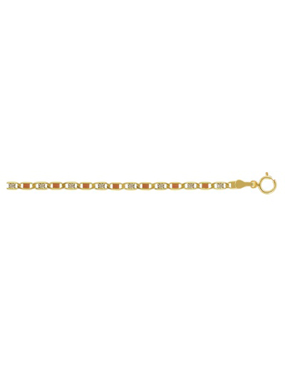 Cadena de Oro Florentina 50 Asterisco Colores Alternados 14 k DH joyería Los dos hermanos
