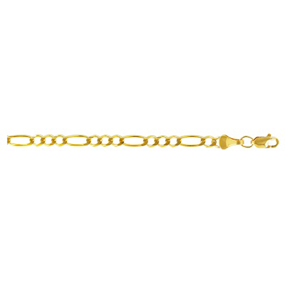 Cadena de Oro 14 k Fígaro 80 3×1 DH joyería Los dos hermanos