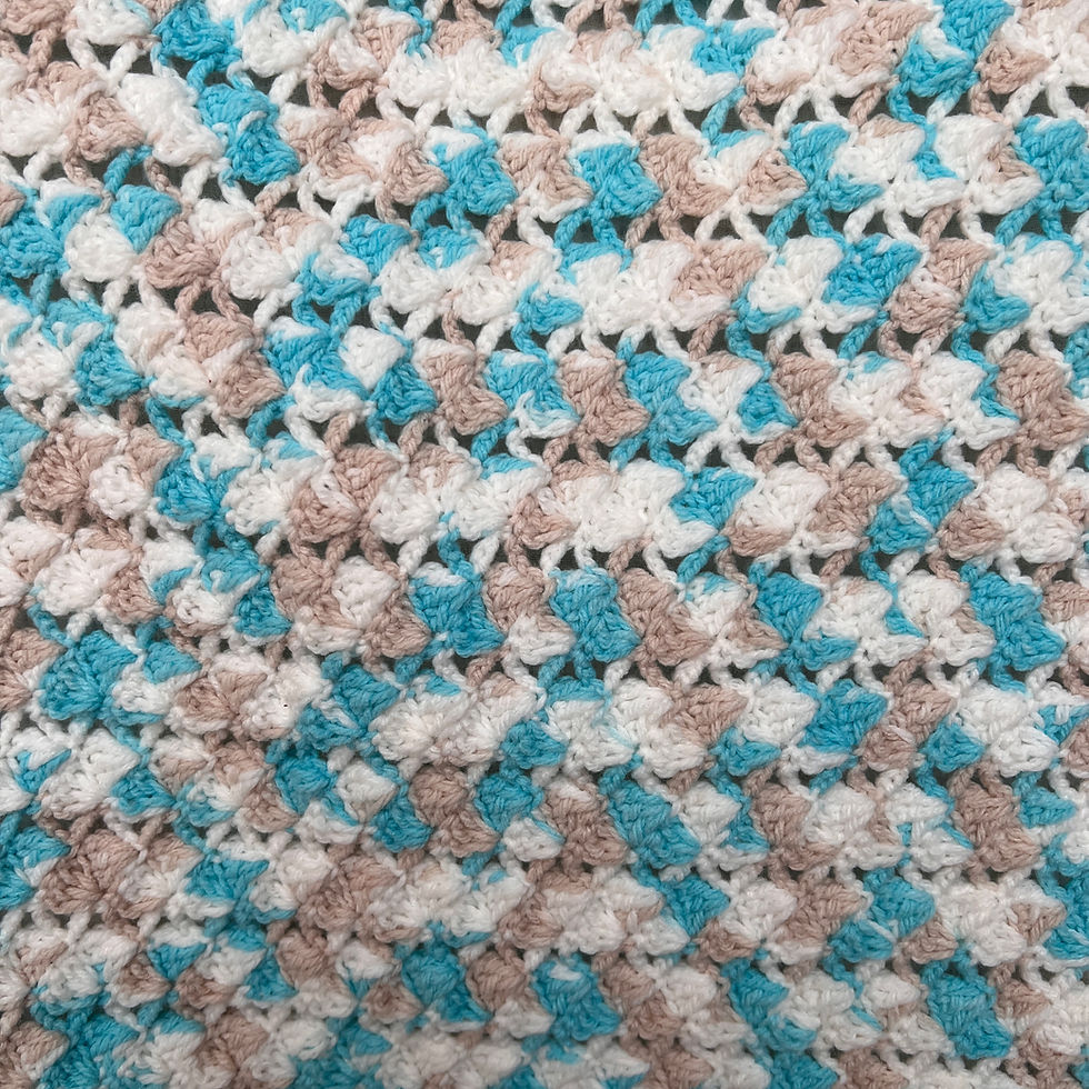 Thumbnail: Handmade Baby Blankets | Blues (w/teether)