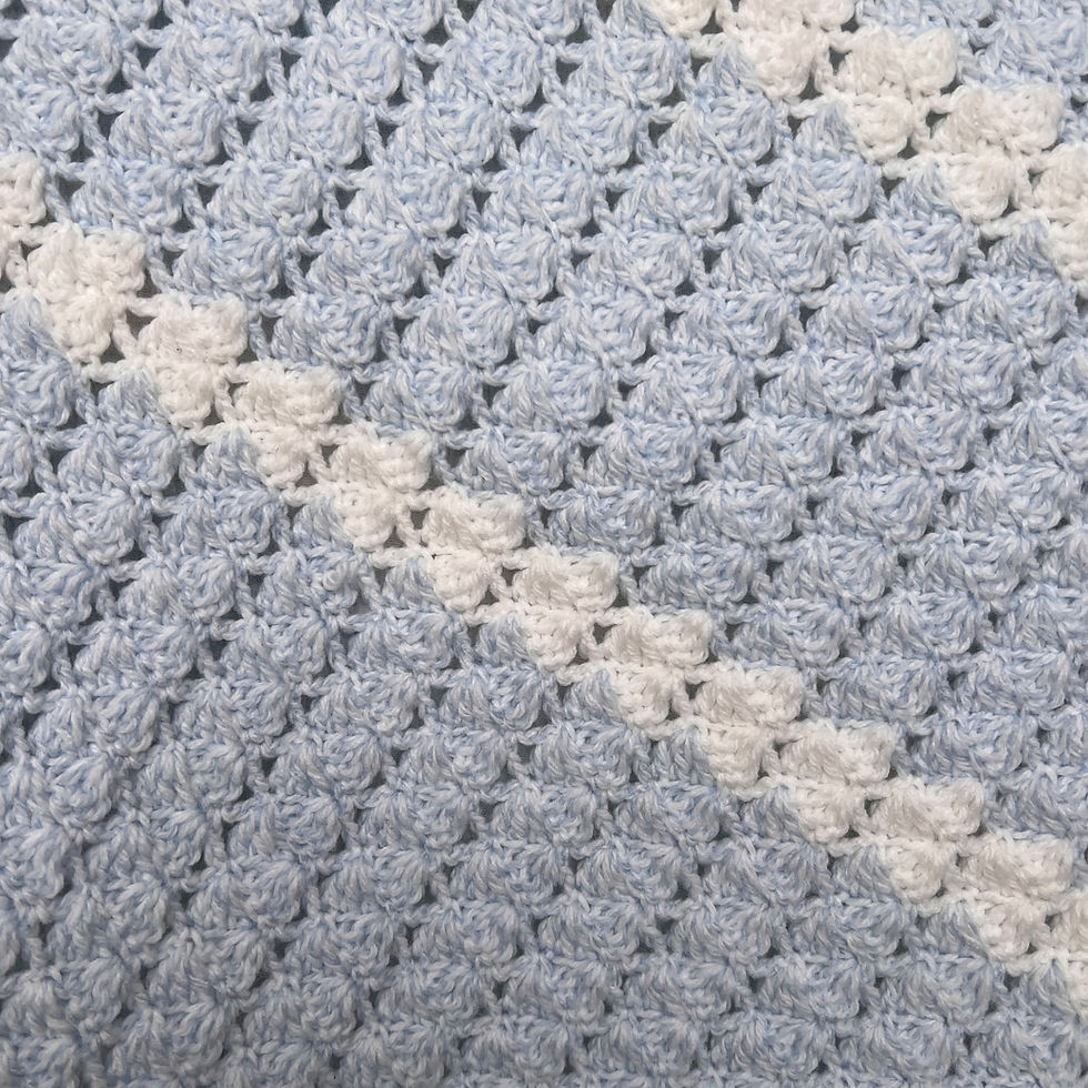 Thumbnail: Handmade Baby Blankets | Blues (w/teether)