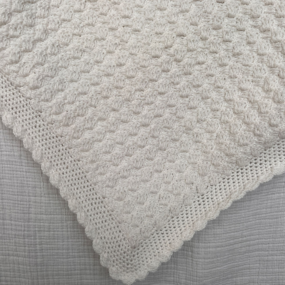 Thumbnail: Handmade Baby Blankets | Neutrals (w/teether)