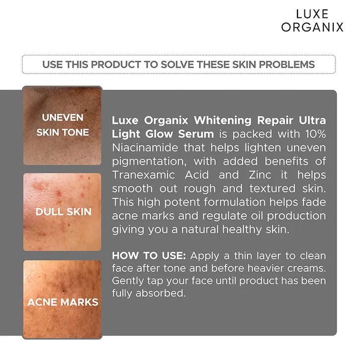 Thumbnail: LUXE ORGANIX Whitening Repair Ultralight Glow Serum 30ml
