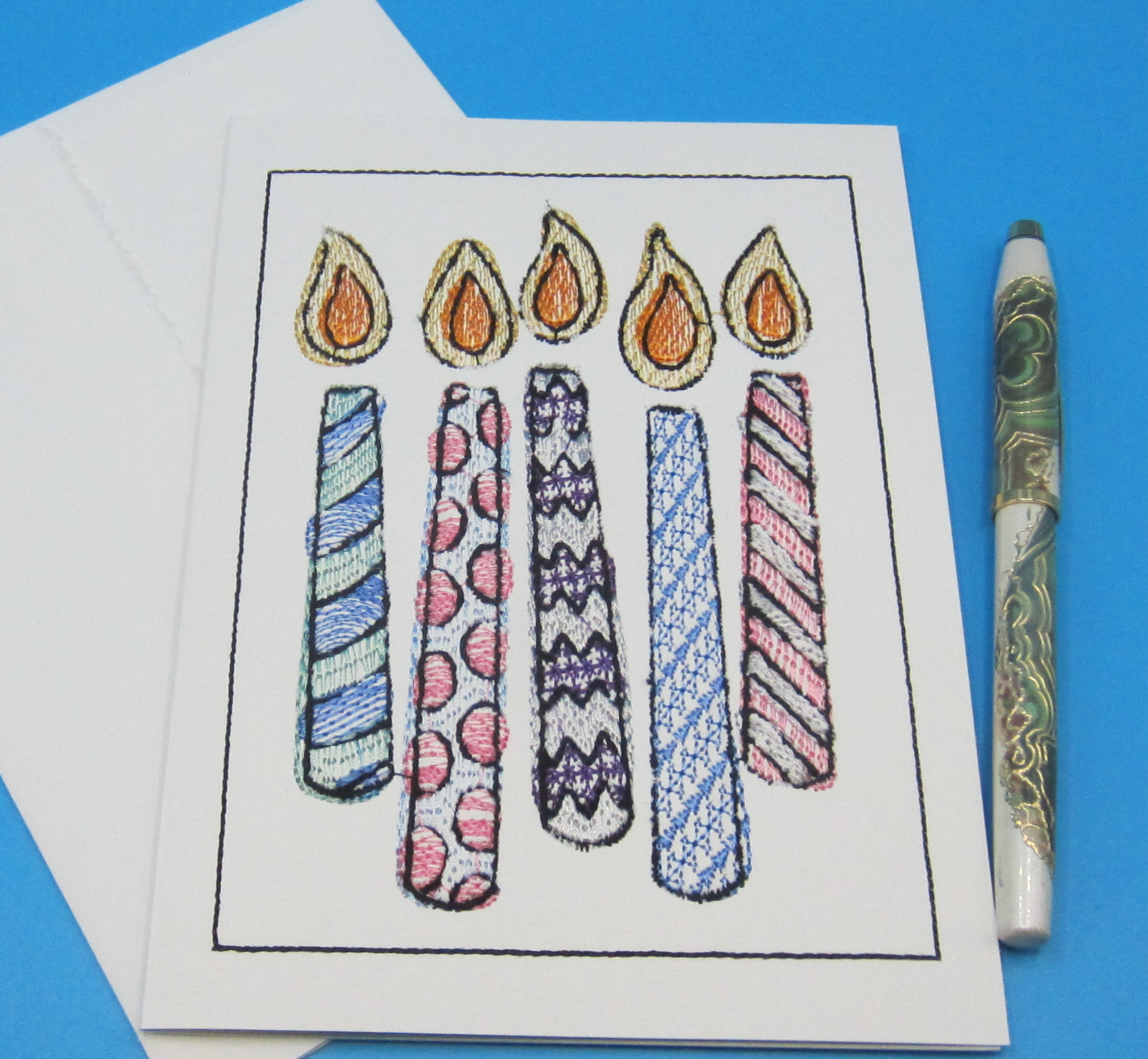 Embroidered Greeting Card