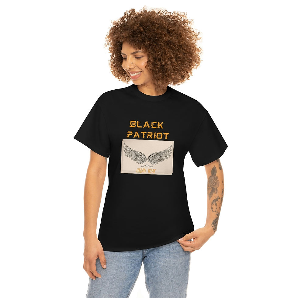 Thumbnail: Black Patriot Urban wear Unisex Heavy Cotton Tee
