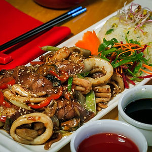 Cazuela de Mariscos a la China