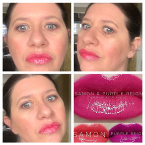 Purple Reign LipSense and Samon LipSense mixed