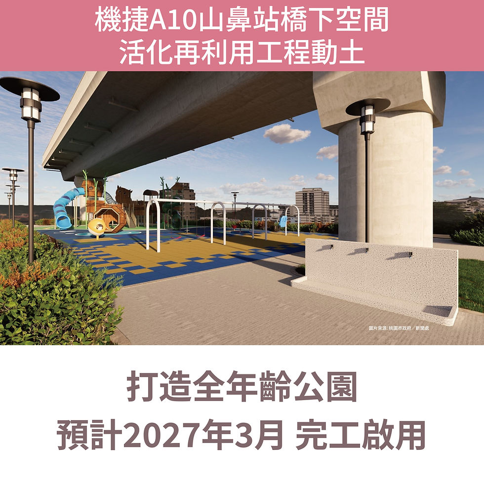 機捷A10山鼻站橋下空間將大變身