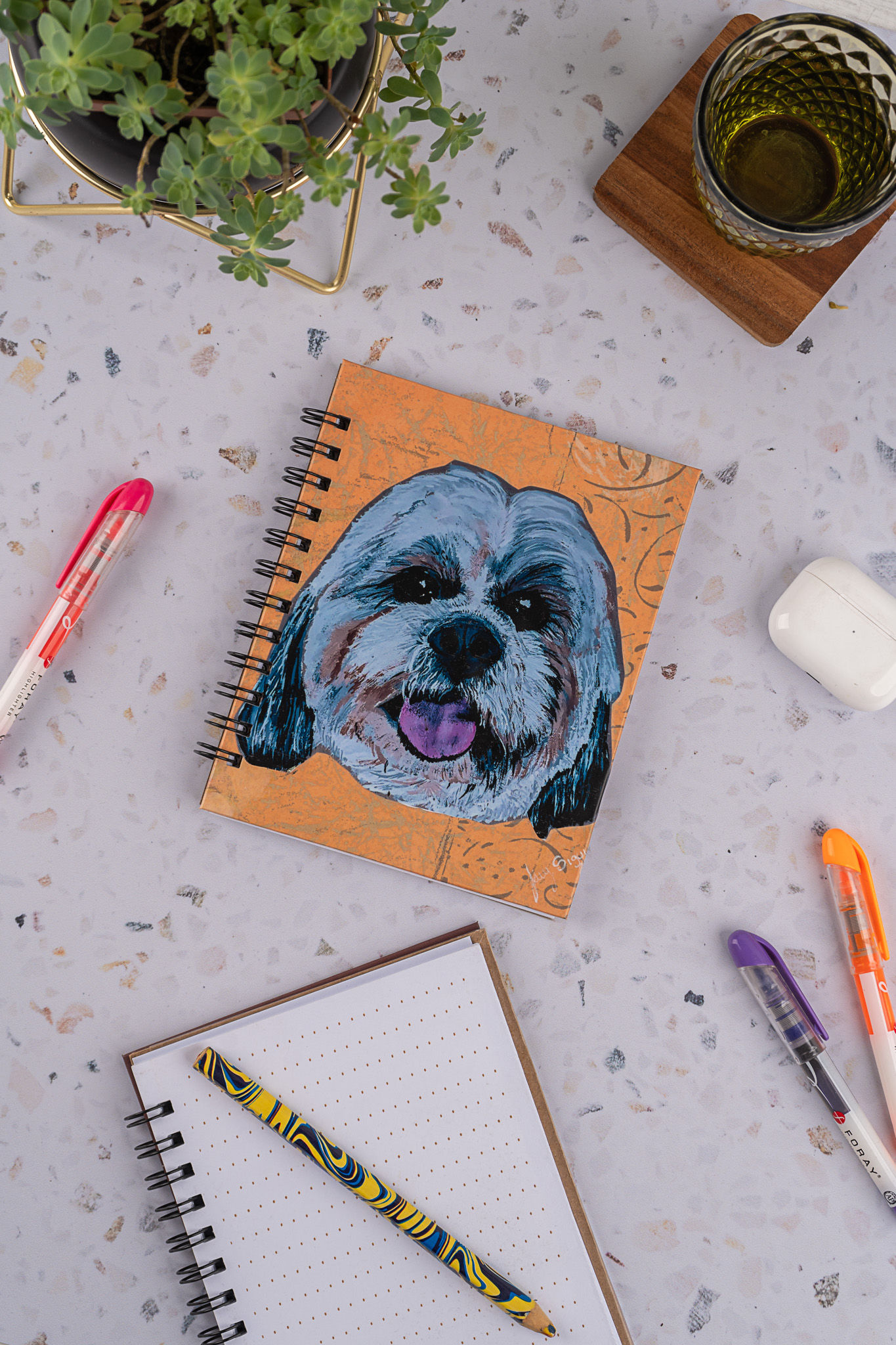 LIBRETA L - Diseño Perro Naranja