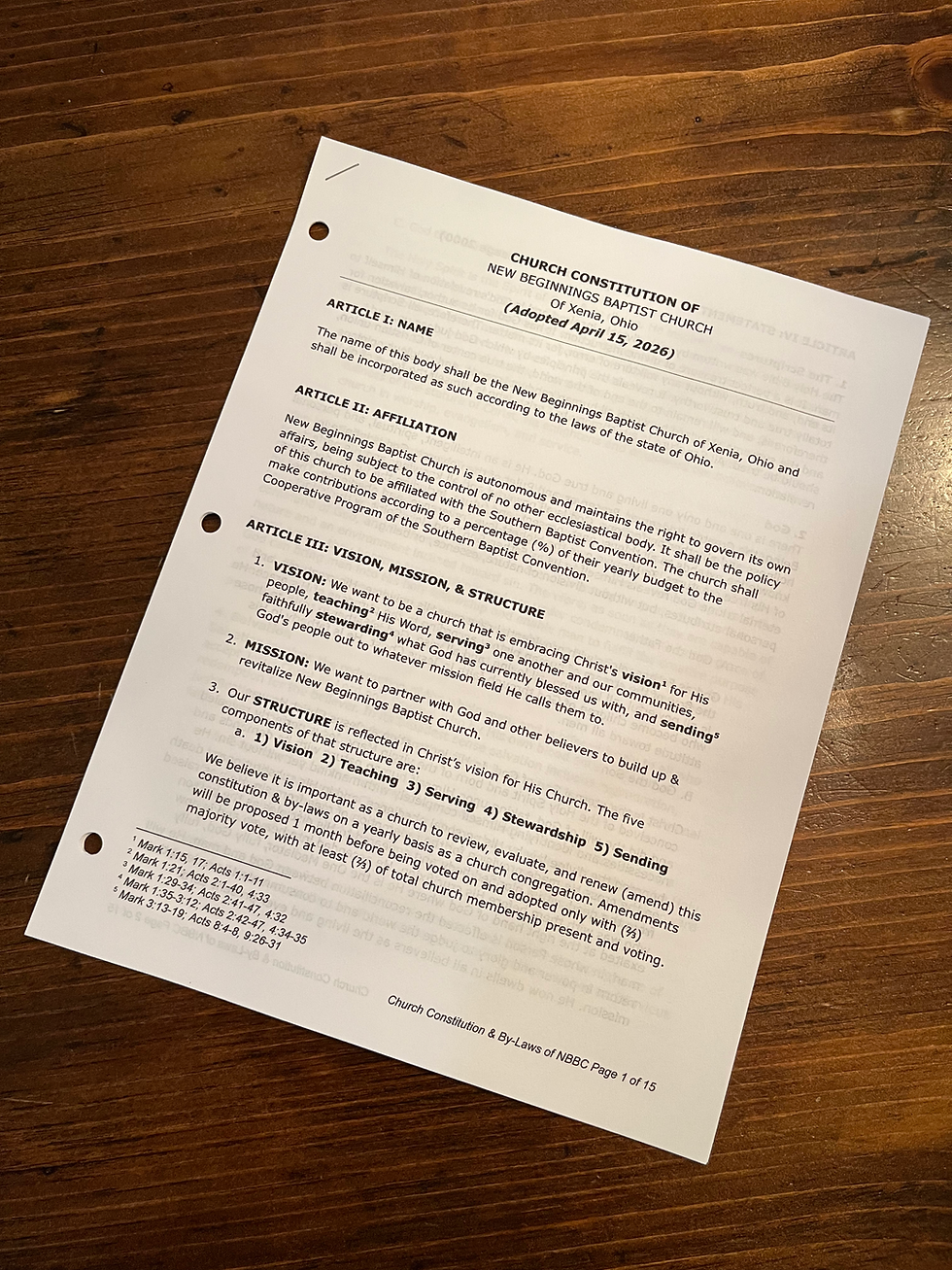 The new Constitution & By-Laws