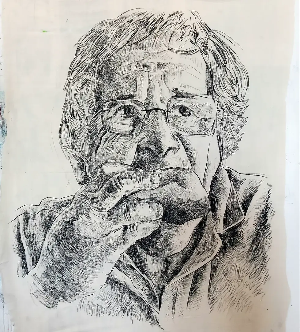 Charcoal on paper, 2024