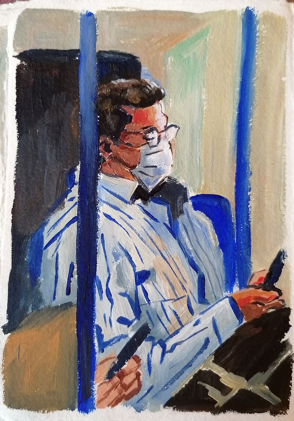 Acrylics on paper, 2021