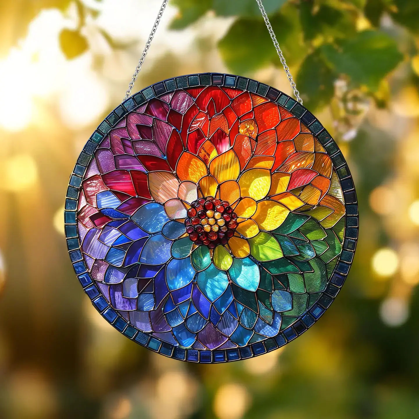 Circle Mandala Stained Glass