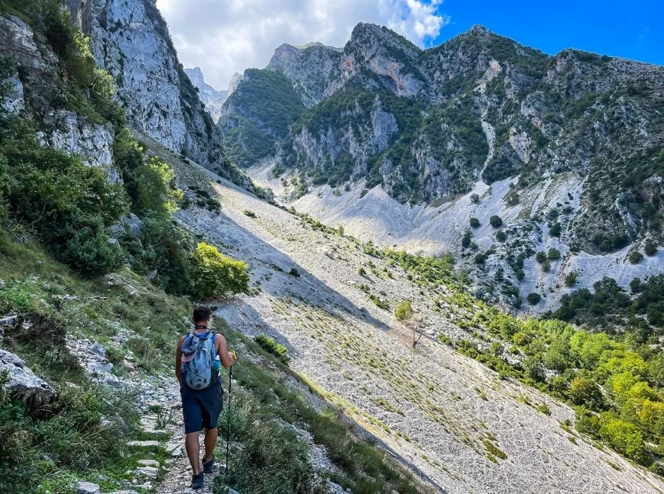 hiking in albania