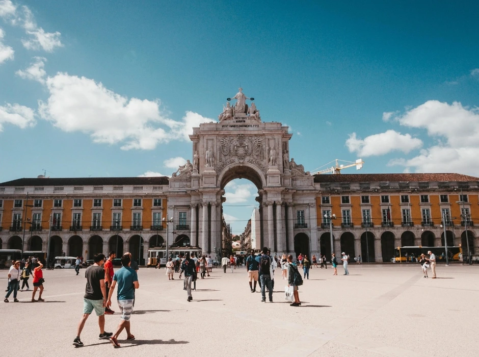 Commerce Square lisbon in portugal