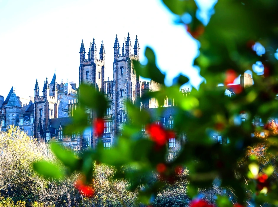 Princes street garden edinburgh in scotland