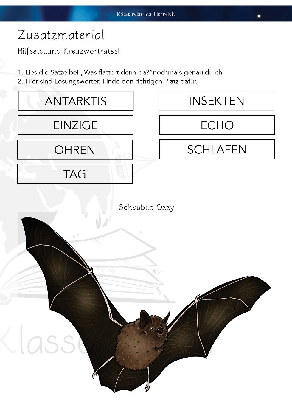 Miniaturbild: Rätselheft: Die Fledermaus (Flatterstufe 2)