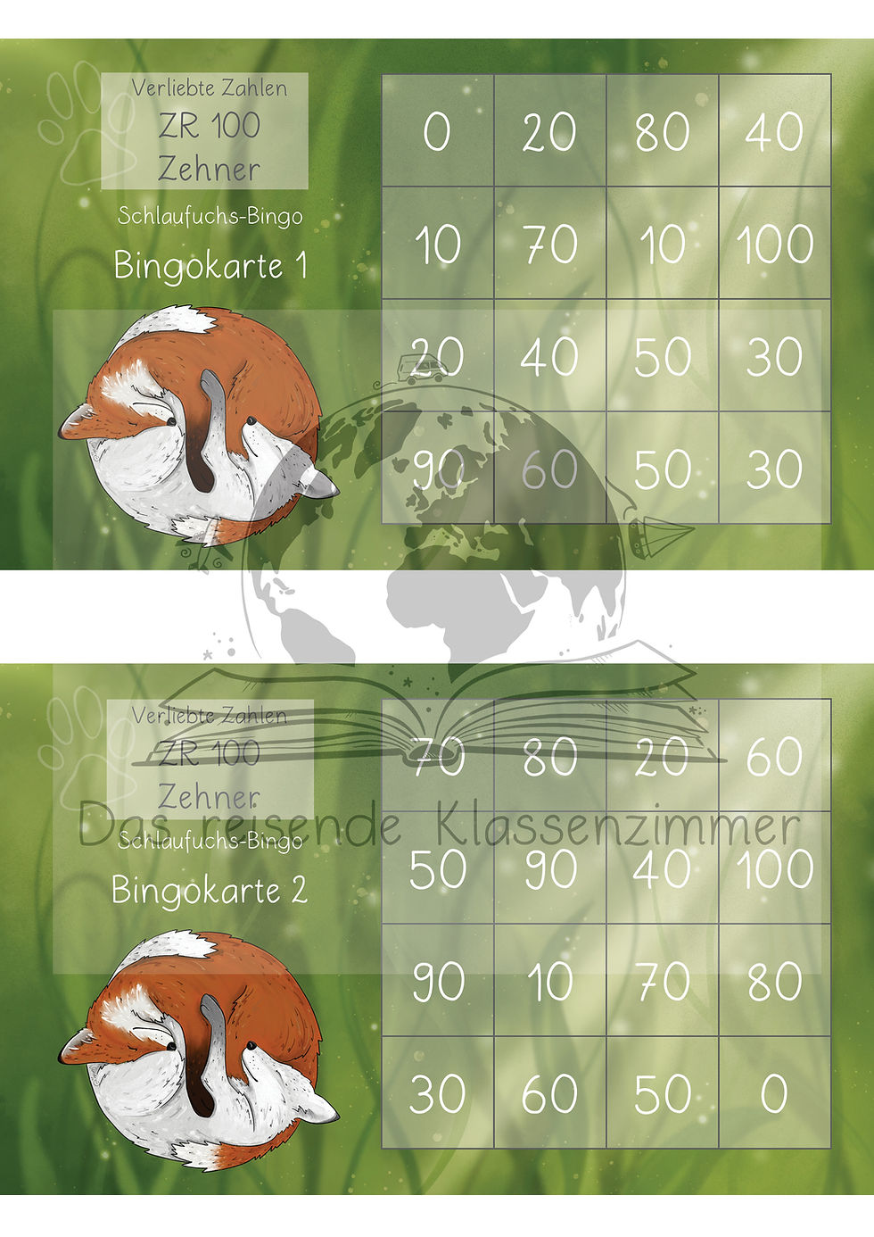 Miniaturbild: Schlaufuchs Bingo Verliebte Zahlen