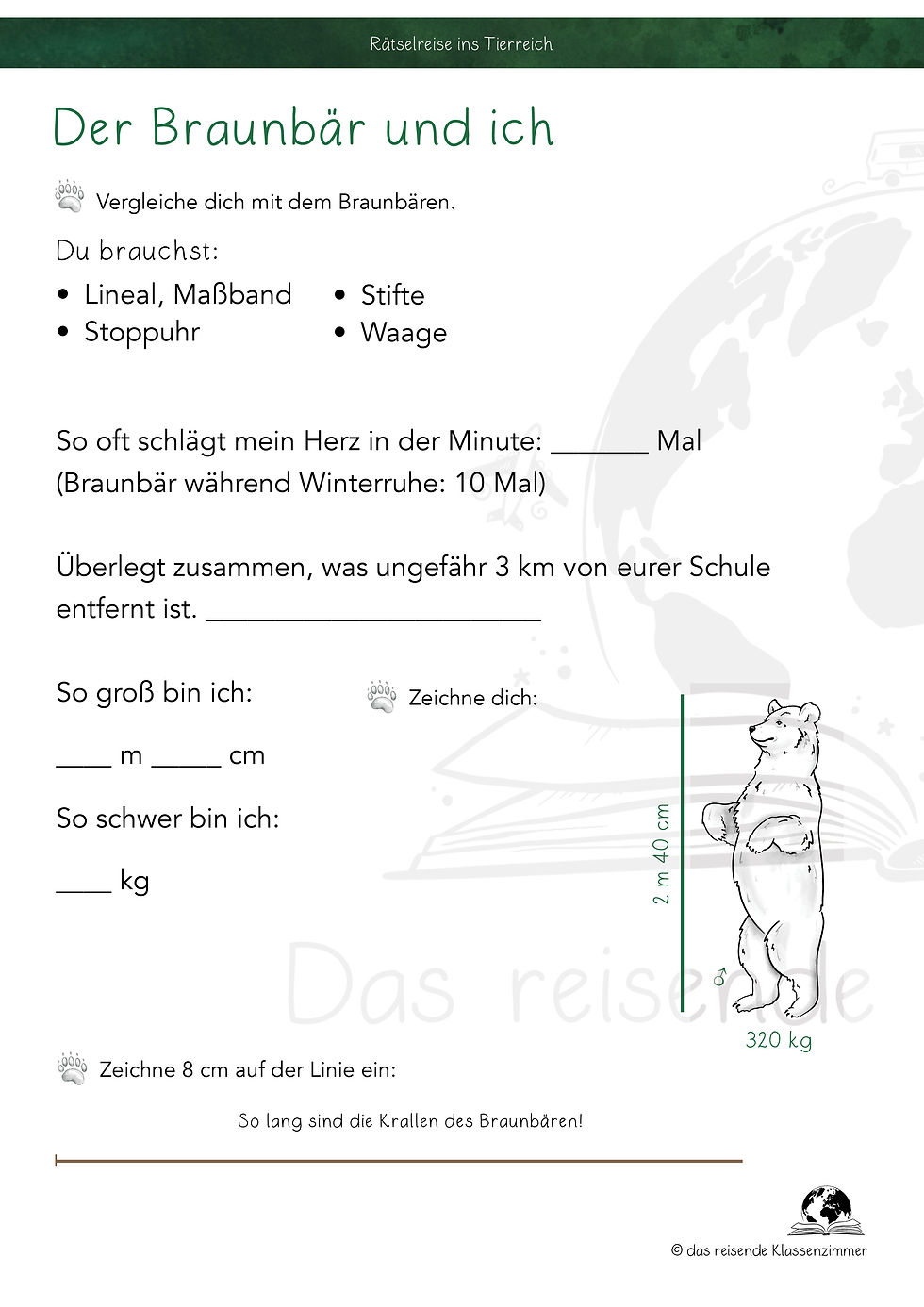 Miniaturbild: Rätselheft: Der Braunbär Tatzenstufe 1 (1. und 2. Klasse)