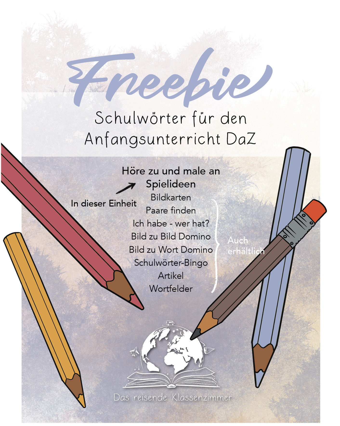 Freebie Hörverständnis Schulwörter