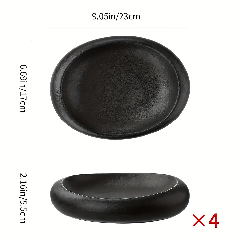 Thumbnail: of 1/2/4 Black And White Ice Bowls, 6-Inch And 9-Inch, Perfect for Desserts, Sus