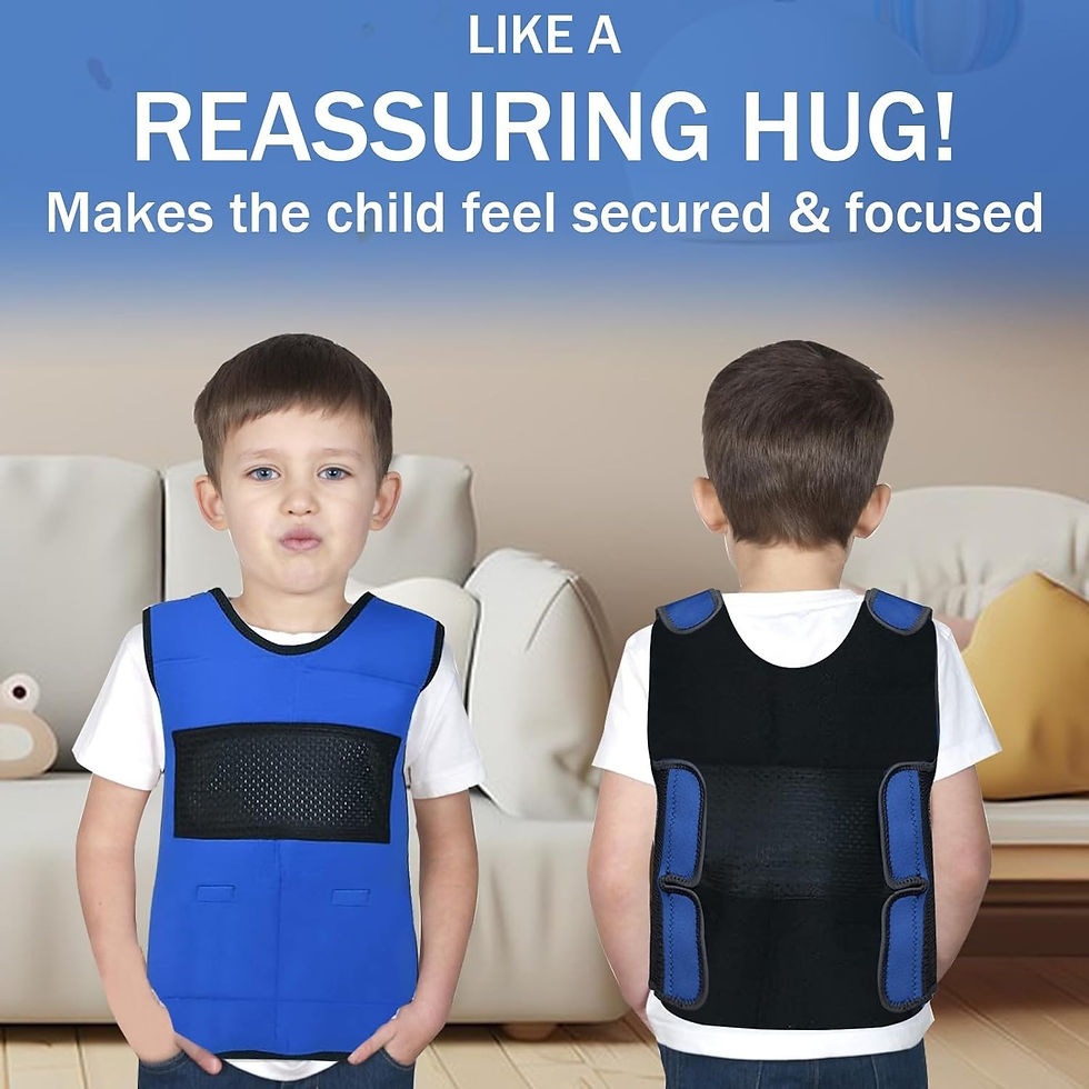 Thumbnail: 6-Weight Adjustable Compression Vest for Kids - Sensory Motor Aids for Children 