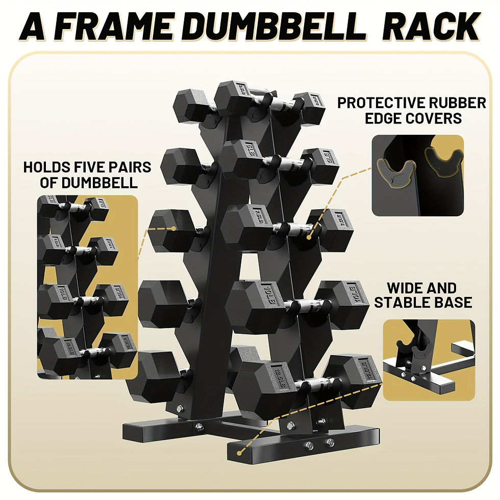 Miniatura: PAPABABE Hex Weights Dumbbells Set with Rack, 60-170 Lb Rubber Coated Dumbbell S