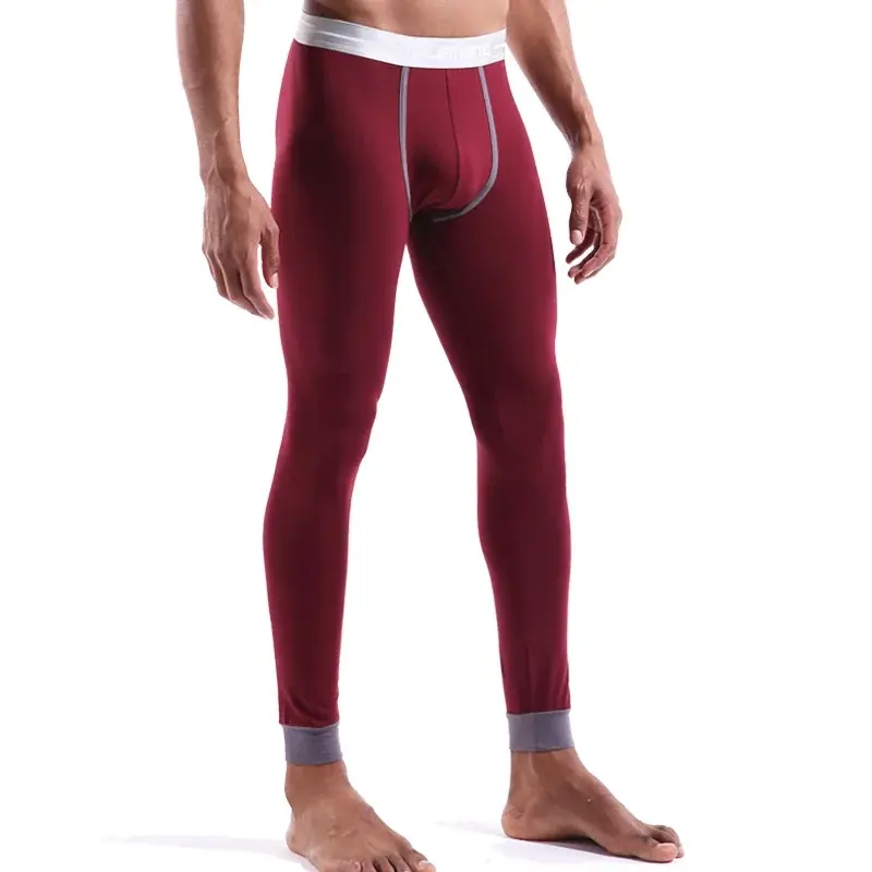 Thumbnail: Men's long johns single-piece thin leggings line pants thermal pants slim-fittin