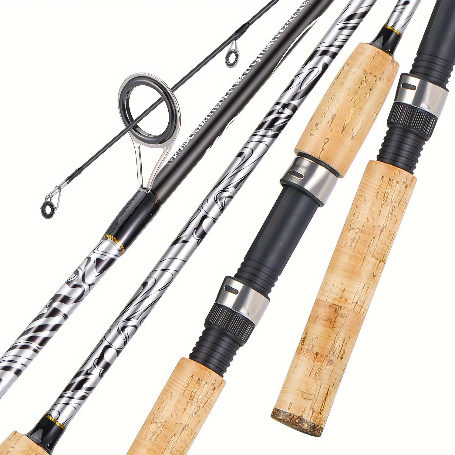 Sougayilang 2 Sections Fishing Rod, Spinning & Casting Fishing Poles With Cork W