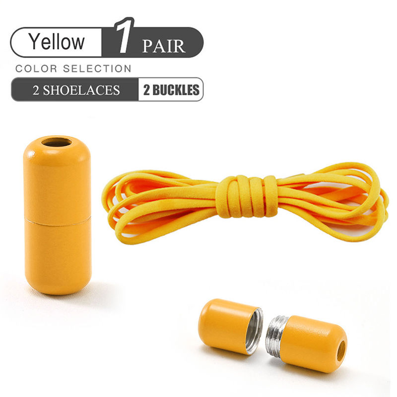 Thumbnail: Elastic No Tie Shoelaces Semicircle Shoe Laces For Kids and Adult Sneakers Shoel