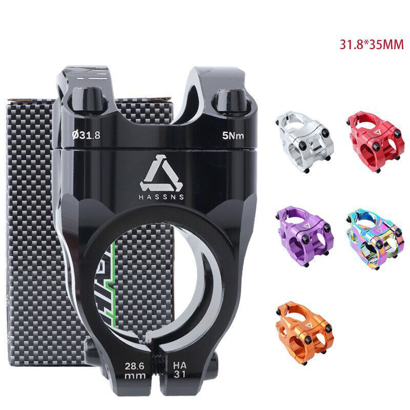 Miniatura: 35mm Purple Silver Red Orange Short Bike Stem 31 8mm Aluminum Handlebar Fork Ste