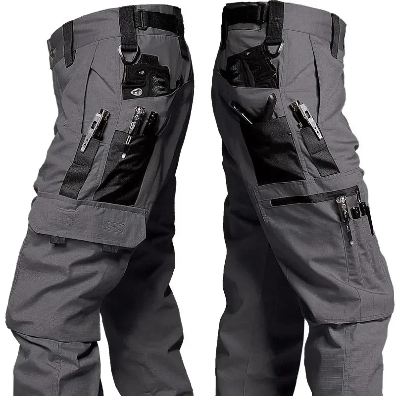 Thumbnail: New Tactical Work Pants Men Outdoor Cargo Trousers Multi-pocket Waterproof Pant 