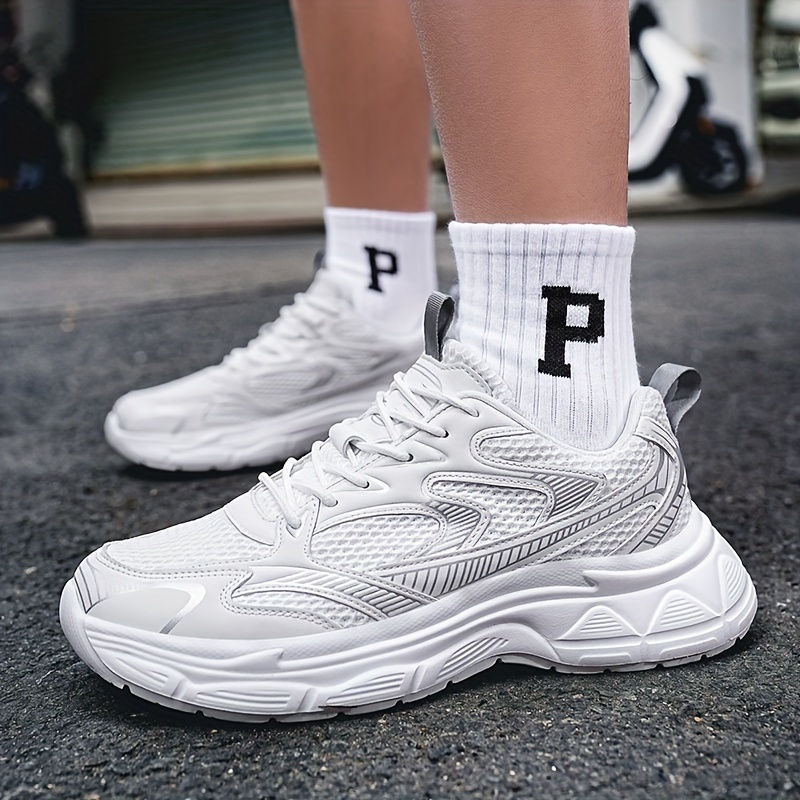 Thumbnail: Men's Fashion Sneakers Men's Platform Chunky Fashion Sneakers Walking Lace-Up Co