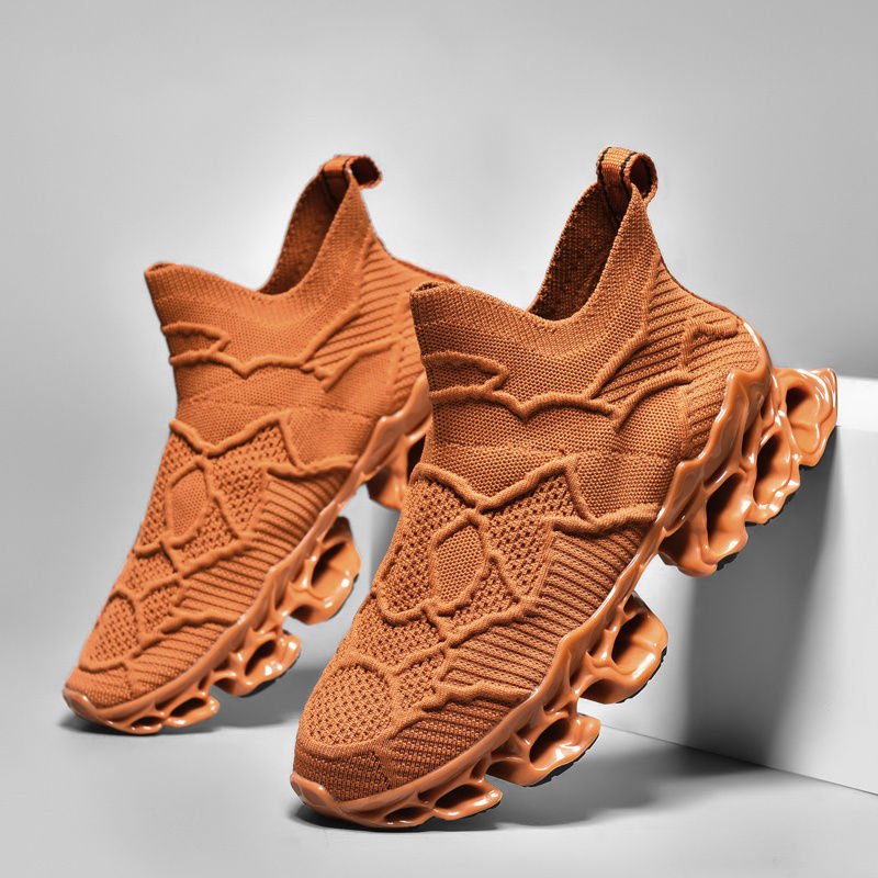 Thumbnail: Men'S Breathable Shock Absorbing Shoes Running Race Blade Sneakers with Assorted