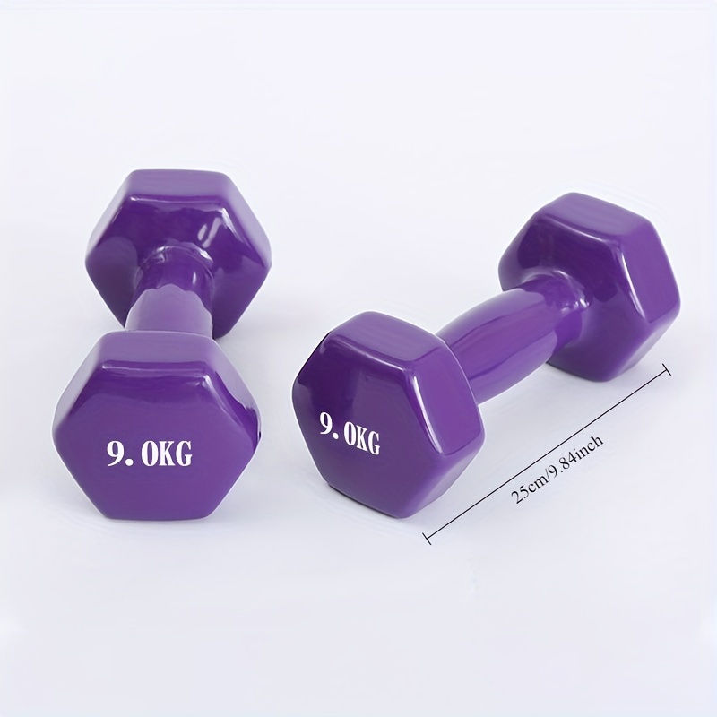 Miniatura: 2-Pack PVC Dumbbells - Fixed Hand Grip for Arm Muscle Training - Home Gym Exerci