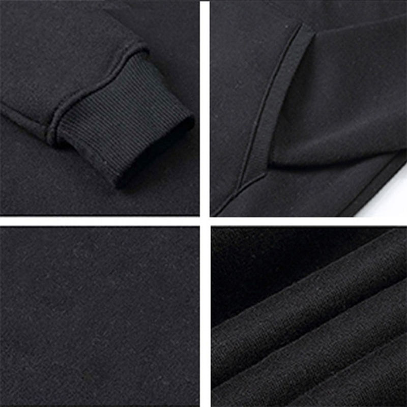 Thumbnail: King and Queen Printed Hooded Suits for Couple, Hoodie and Pants, Valentine's Da